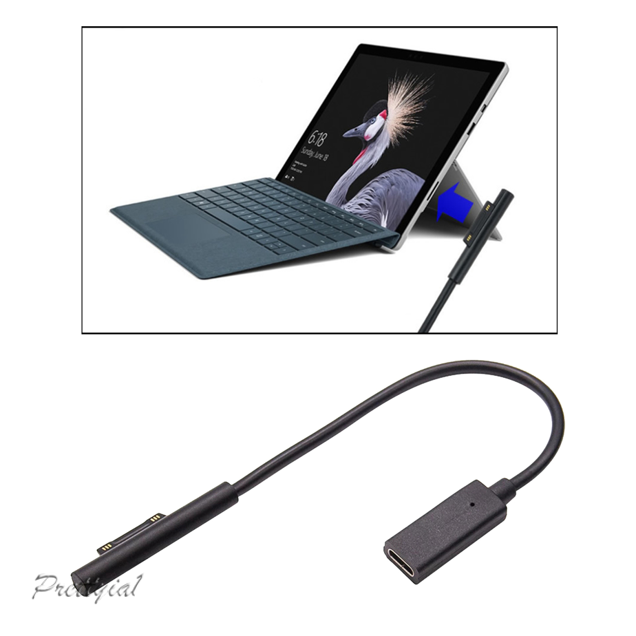 1 Cáp Kết Nối Type C Cho Máy Tính Microsoft Surface Pro 5 6 Go