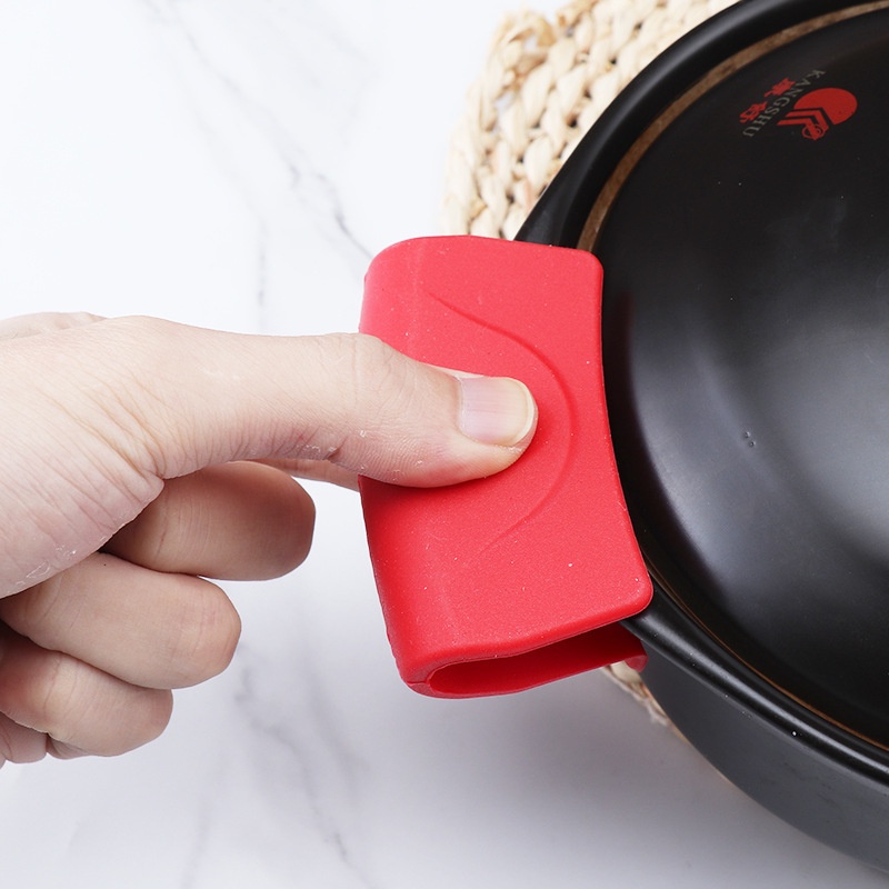 1 Cặp Kẹp Nhấc Nồi Bằng Silicone Cách Nhiệt Chống Trượt