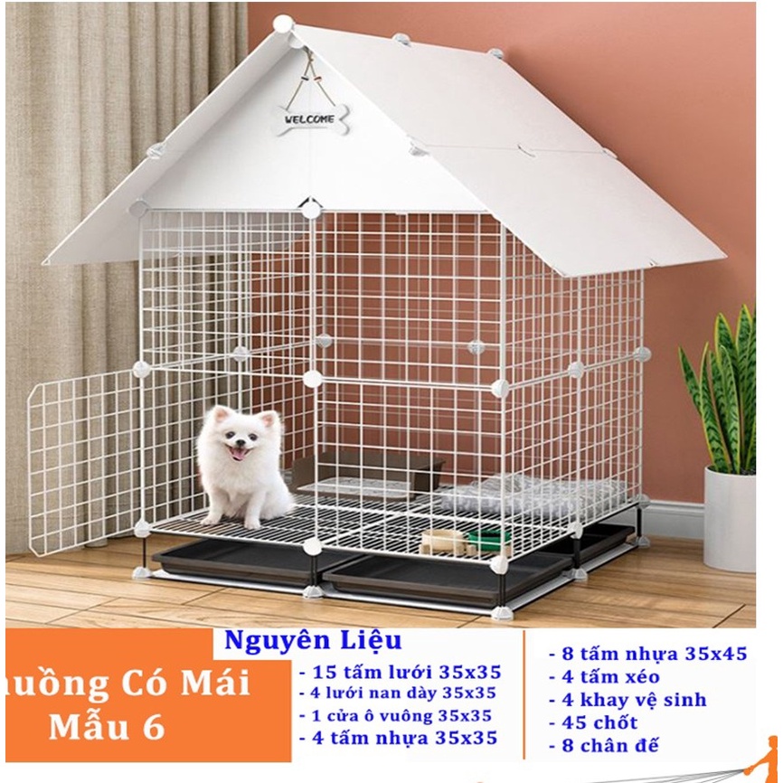 HCM- Miếng ghép vạn năng 35x35cm - lắp ghép chuồng mèo, quây chó, làm kệ trang trí