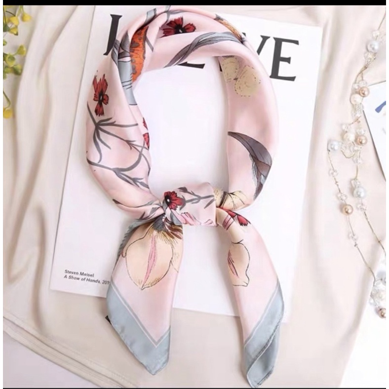 Khăn lụa vuông choàng cổ - Khăn turban nhiều mẫu xinh