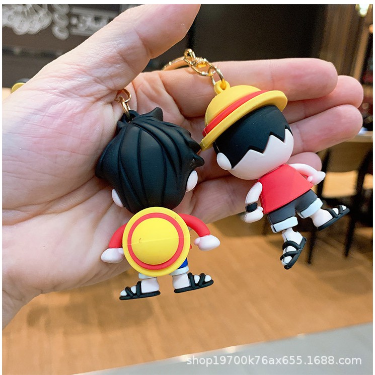 Móc Chìa Khóa One Piece Luffy Trang Trí Sáng Tạo Chất Liệu PVC Cao Cấp