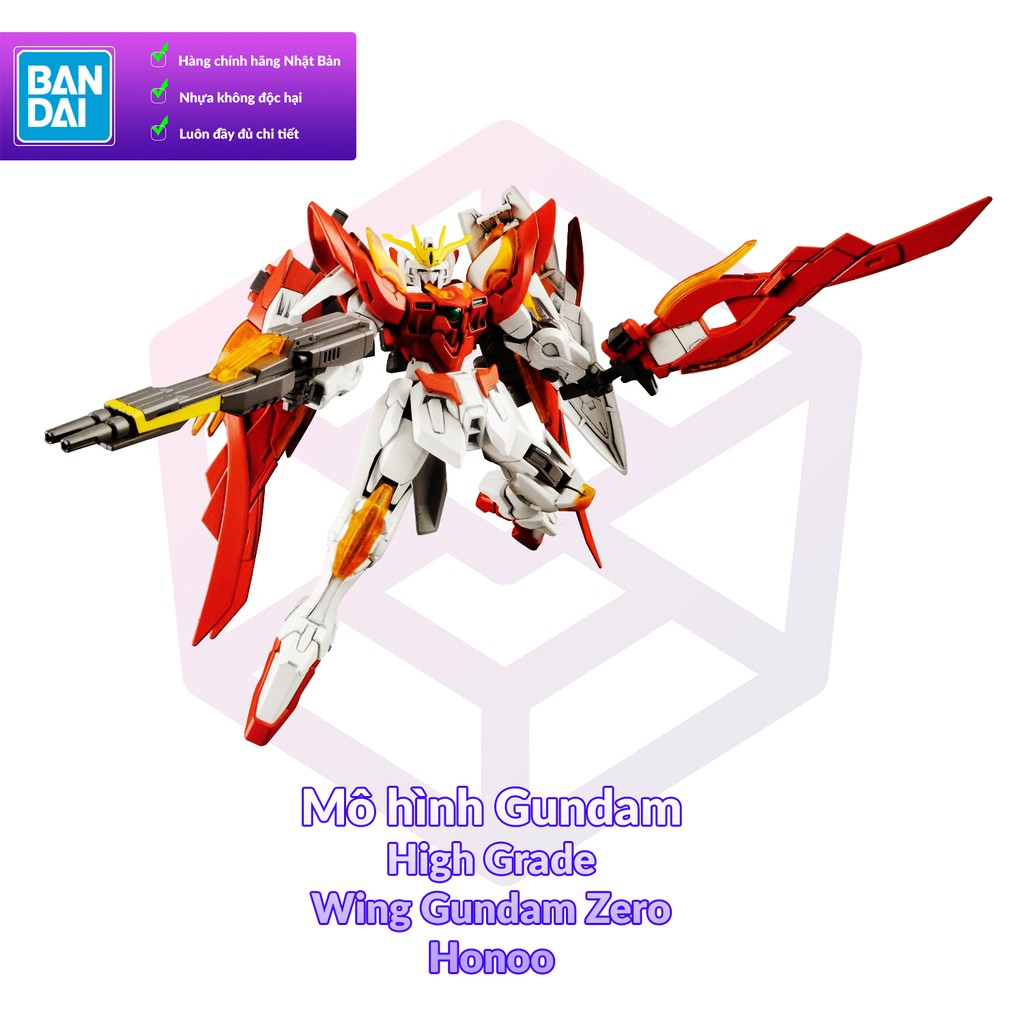 Mô Hình Gundam Bandai HG 033 Wing Gundam Zero Honoo 1/144 Build Fighters Honoo Try
