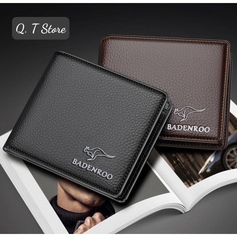 Bóp Ví nam cao cấp BADENROO, Ví da bò thật đơn giản, Lịch lãm, Bền đẹp