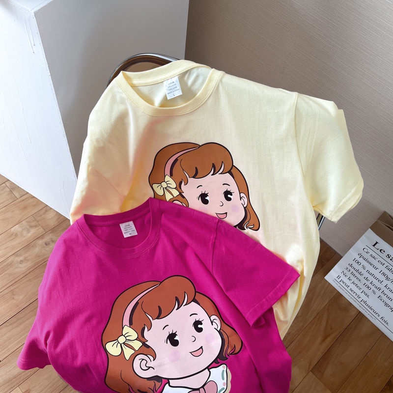 Áo Thun Cotton Tay Ngắn Màu Trơn Thiết Kế Mới Thời Trang Mùa Hè Theo Phong Cách Hàn Quốc Dành Cho Nữ