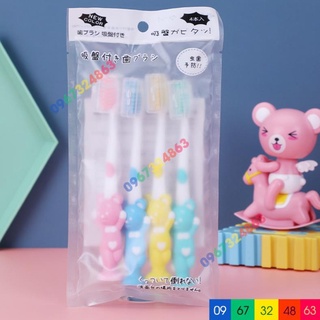 Sét 4 bàn chải đánh răng xuất nhật cho bé yêu