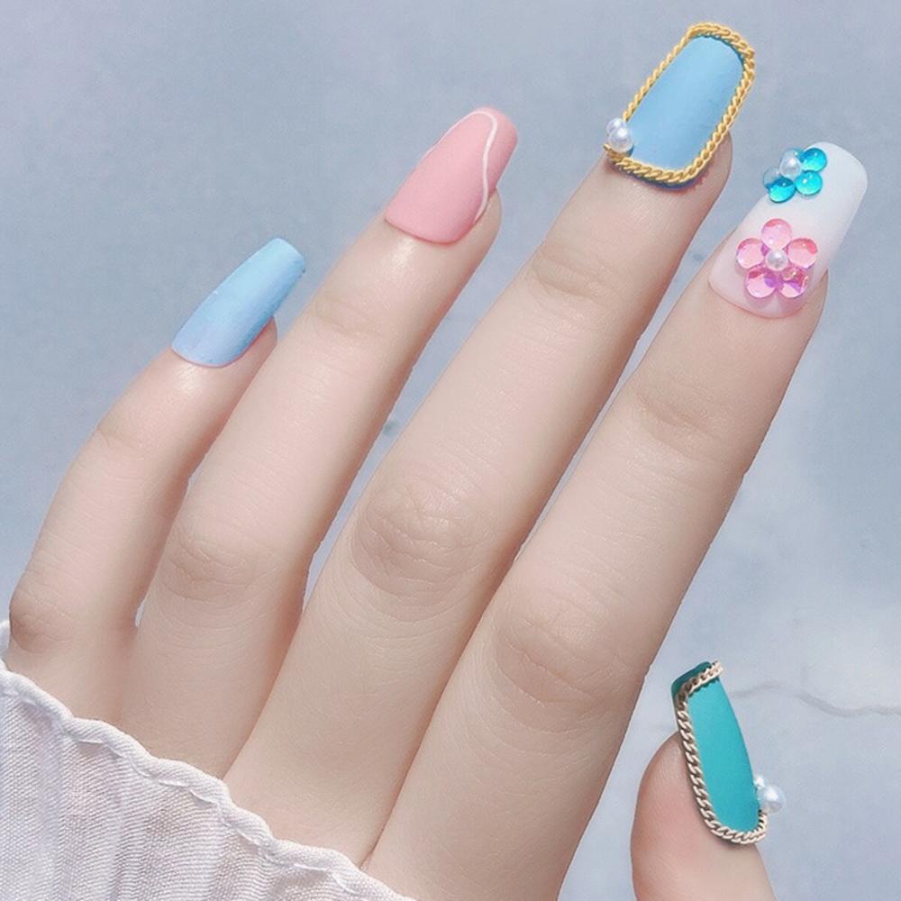 CACTU 1 Hộp Phụ Kiện Đá Trang Trí Móng Tay Cho Nữ Hình Nàng Tiên Cá