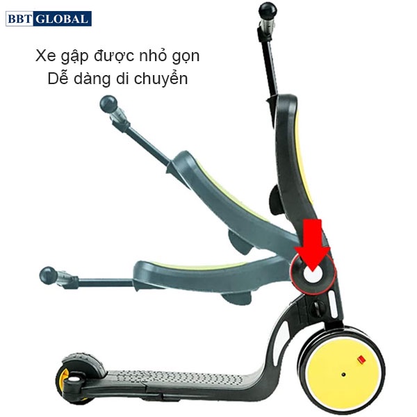 Xe trượt scooter đa năng 5 trong 1 cho bé BBT GLOBAL SK1310