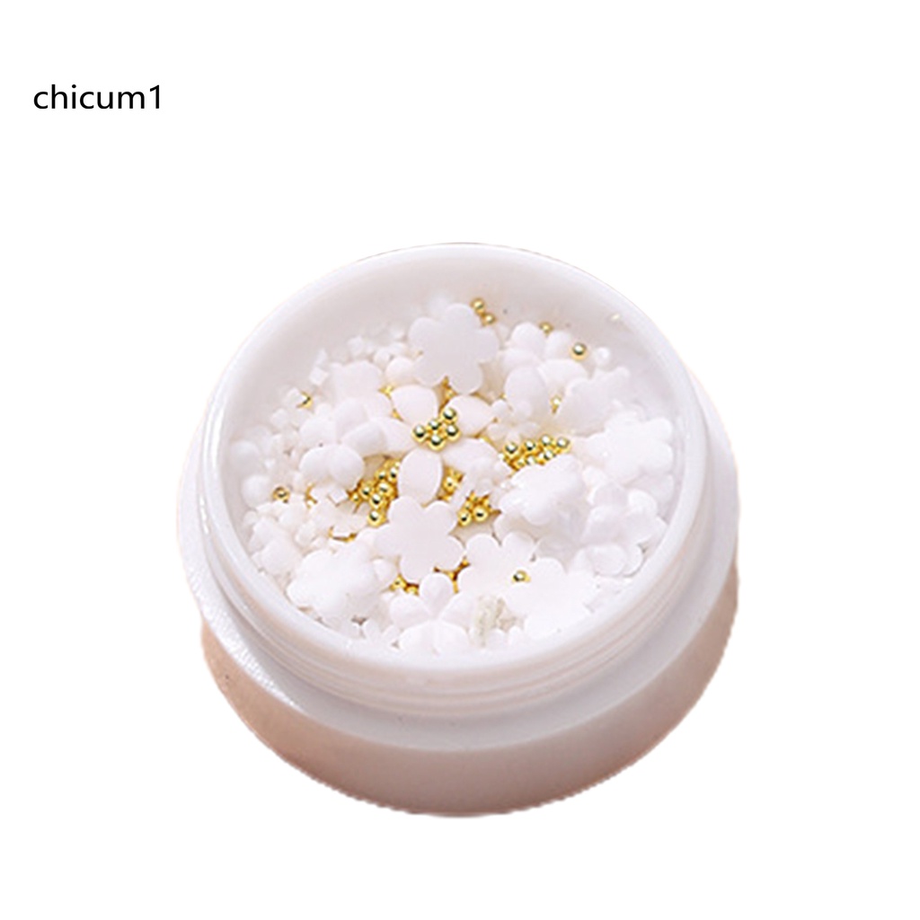 [Hàng mới về] Hạt phụ kiện trang trí móng tay hình hoa năm cánh nhỏ gọn sáng tạo đa năng dành cho phái nữ