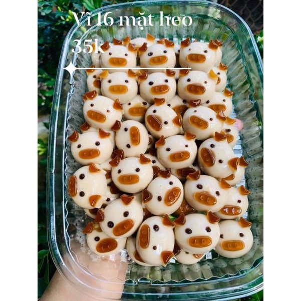 Khuôn silicon 16 mặt heo