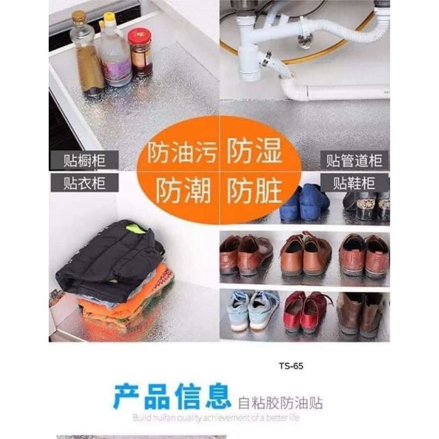 Giấy bạc gián tường nhà bếp dể dàng lau chùi, chống thấm dầu, thấm nước