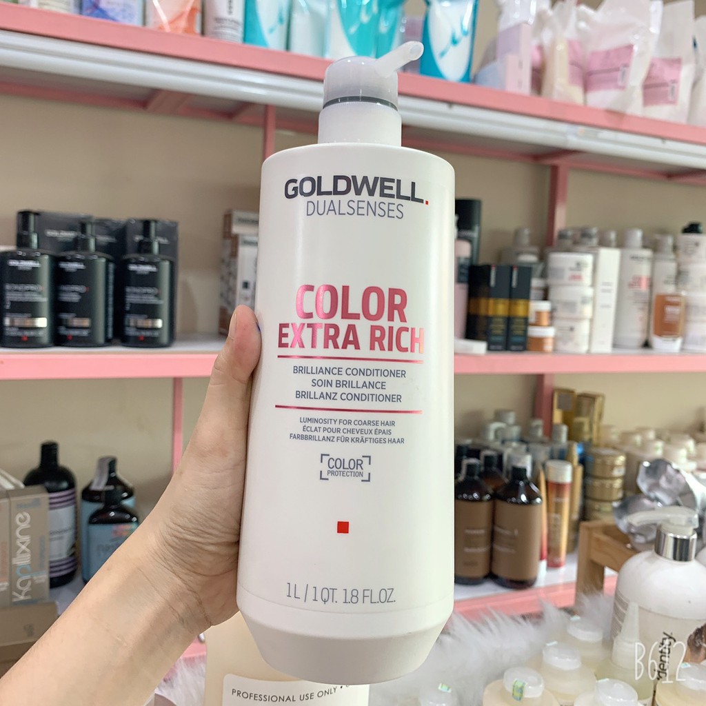 Dầu Gội Xả Goldwell Color Extra Rich Dưỡng Màu Tóc Nhuộm 1000ml