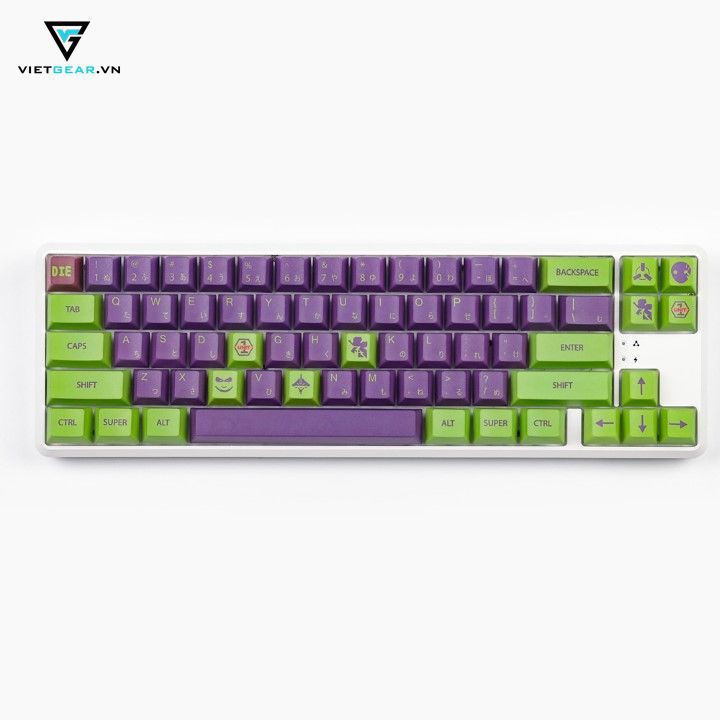 [Mã SKAMSALE03 giảm 10% đơn 200k] Bộ nút nhựa Cherry Eva nhựa thick PBT in dyesub 128 nút