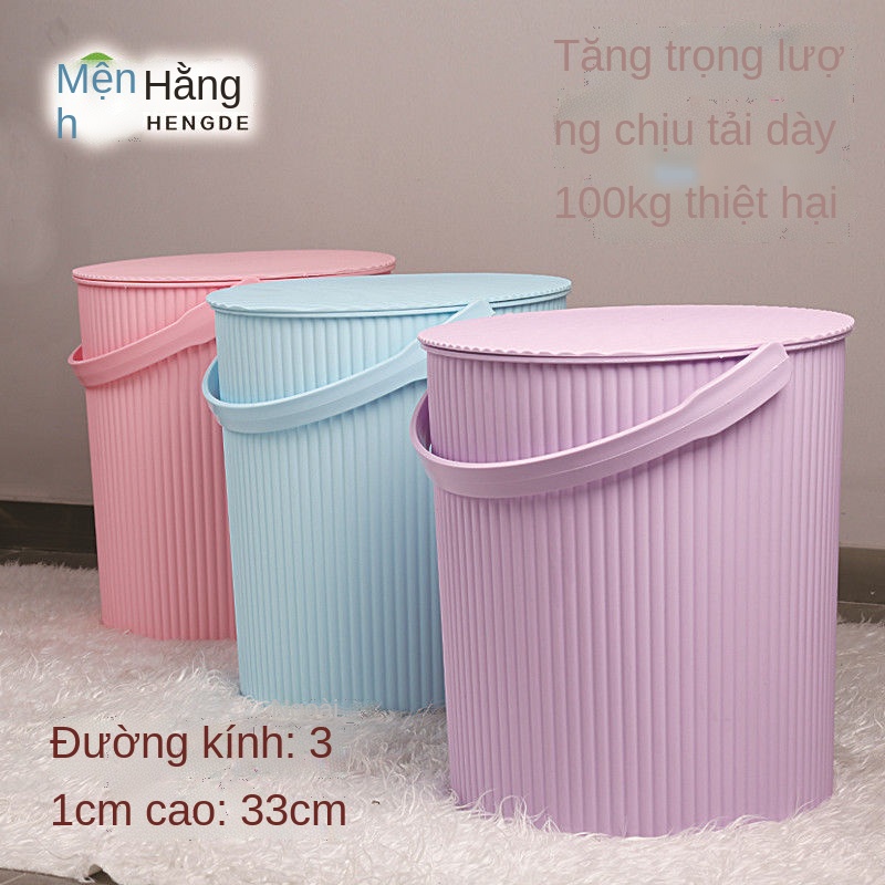 ∈Heng s xô dày thùng đựng phân di động có thể ngồi câu cá lưu trữ đa năng thùng đựng nước rửa xe thùng gạo có nắp đậy