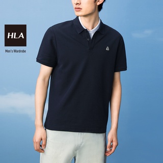 HLA - Áo Thun Polo Nam Simple Pure Color Short Sleeve POLO Shirt