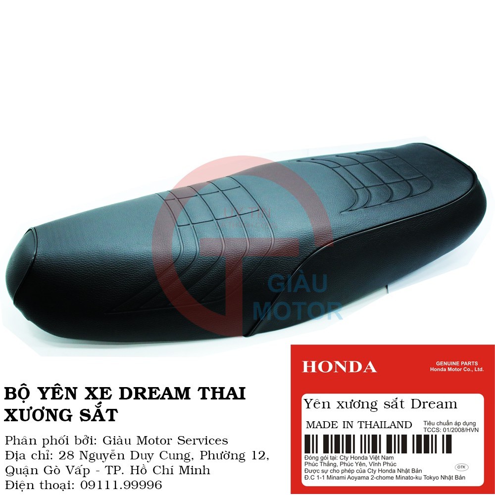Bộ yên xe Dream II xương sắt Thái Lan