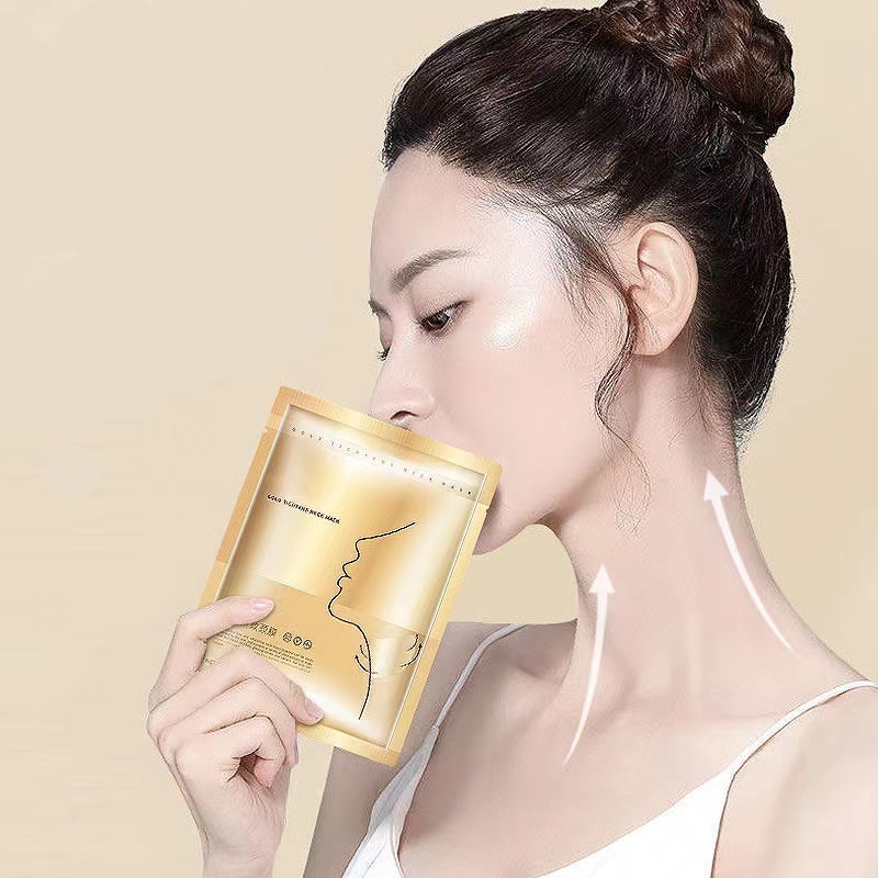 Mặt nạ vàng dưỡng ẩm làm săn chắc da cổ ngăn ngừa nếp nhăn