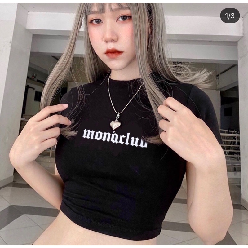 Áo Thun Croptop Monaclub Trơn A147
