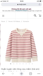 Áo nỉ da cá Muji