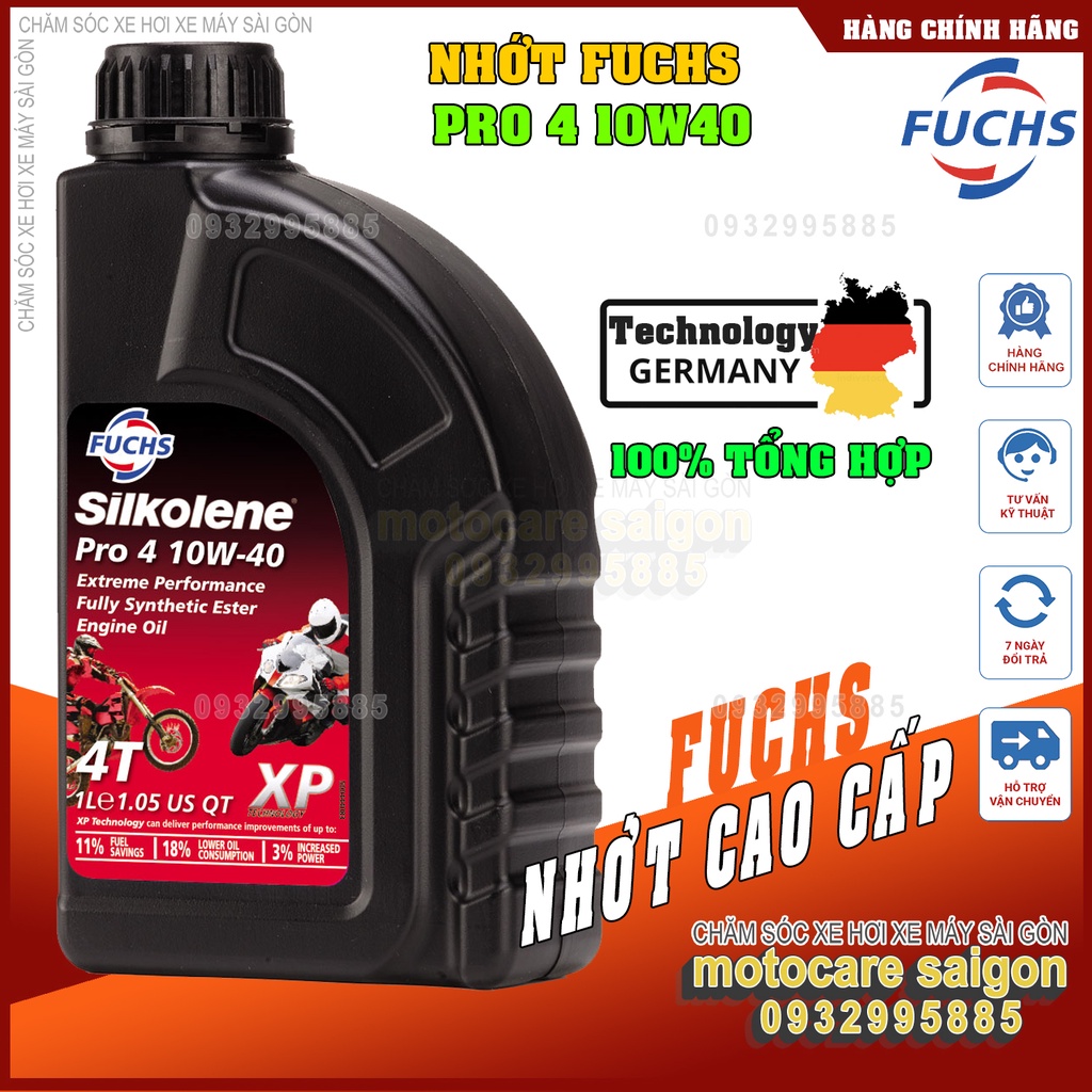Nhớt FUCHS Silkolene pro4 10w40 ,Dòng nhớt được bán chạy nhất tại SHOP