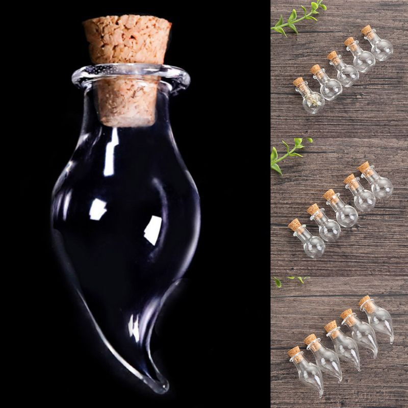 Bộ 10 Lọ Thủy Tinh Mini Có Nút Bần Dùng Trang Trí DIY