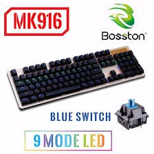 { NEW } Bàn Phím Cơ Cao Cấp chuyên game Bosston MK - 916 Giá cực rẻ - LED 7 màu