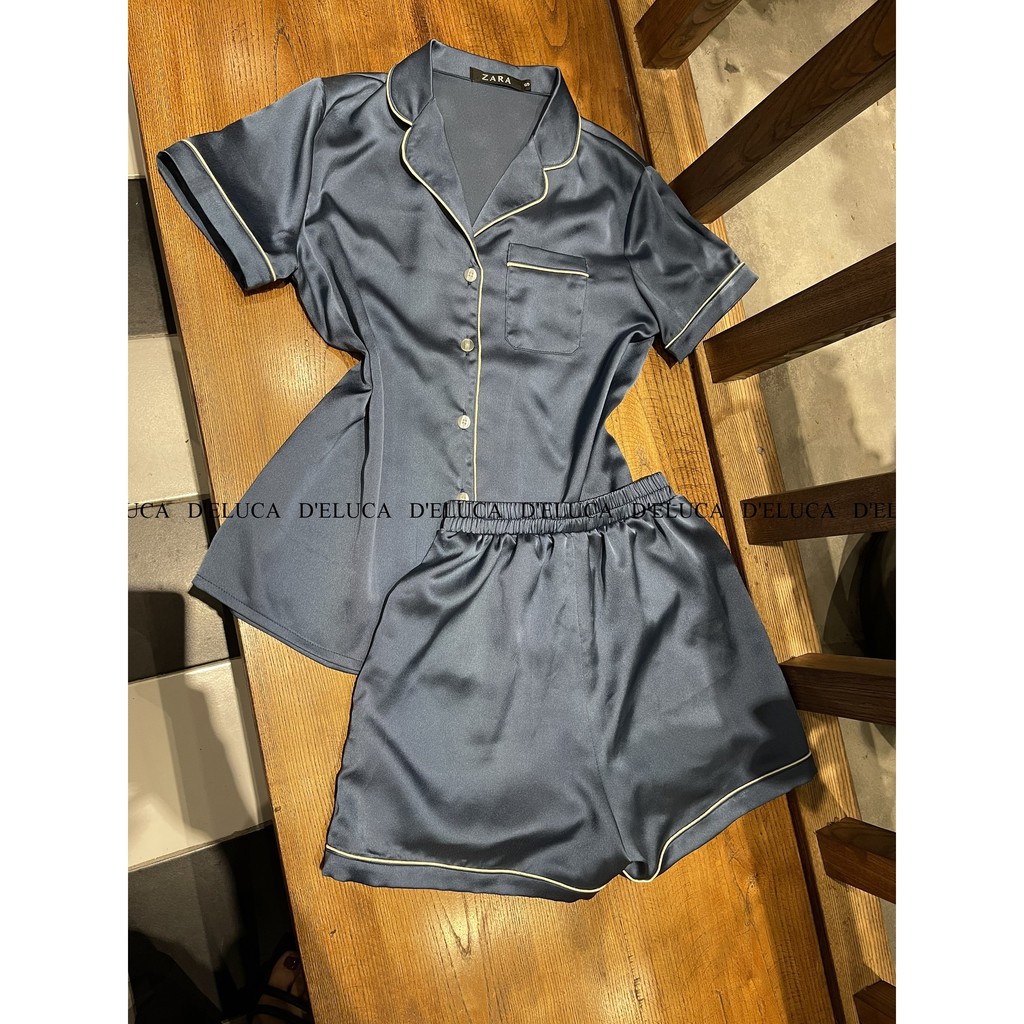 [Hình Thật+Video Tự Quay] 🌸 Bộ Ngủ Nữ Lụa Hàn Cao Cấp 🌸 Pijama Quần Cộc Áo Cộc Màu Trơn Phối Viền Mềm Mại Mặc Hè | BigBuy360 - bigbuy360.vn