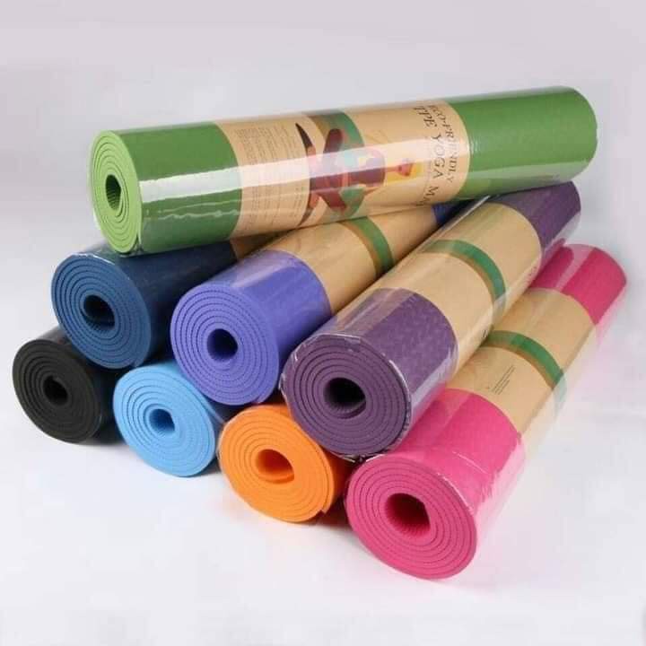 THẢM TẬP YOGA TPE CAO CẤP DÀY 8MM, THÍCH HỢP TẬP GYM MẪU MỚI GIAO MÀU NGẪU NHIÊN GIÁ SỈ SẬP SÀN