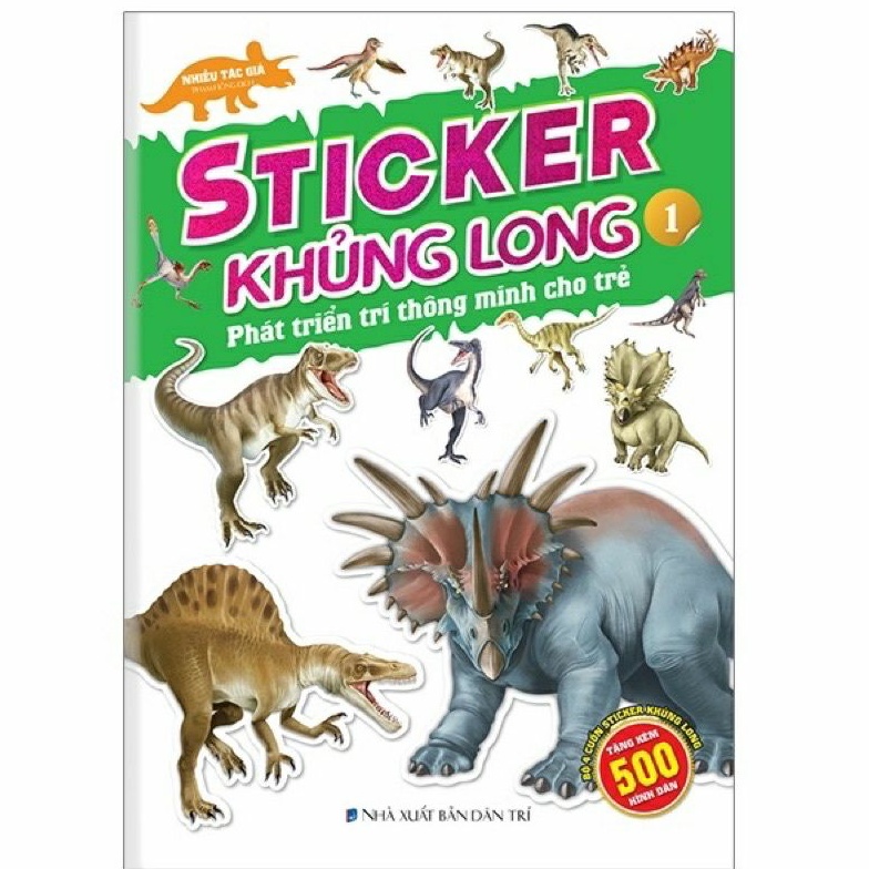 Sách.__.Sticker Khủng Long Phát Triển Trí Thông Minh Cho Trẻ 1(8 trang sticker dán hình)