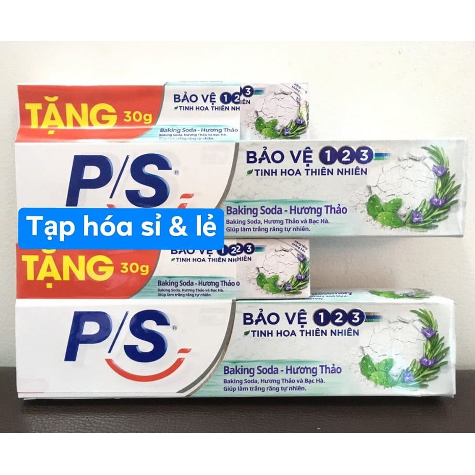 Kem đánh răng p/s soda Bảo Vệ 123 baking soda Hương Thảo 190g tặng 30g