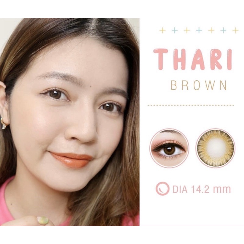 Lens mắt nâu giản nhẹ Thari