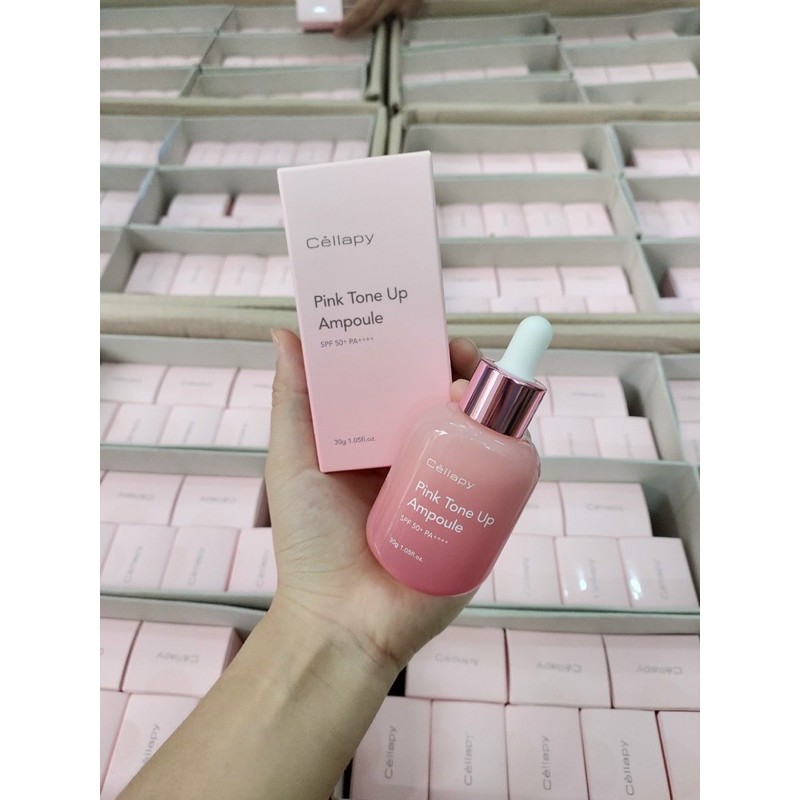 SERUM CHỐNG NẮNG DƯỠNG TRẮNG CĂNG BÓNG NÂNG TONE DA CELLAPY PINK TONE UP AMPOULE | BigBuy360 - bigbuy360.vn