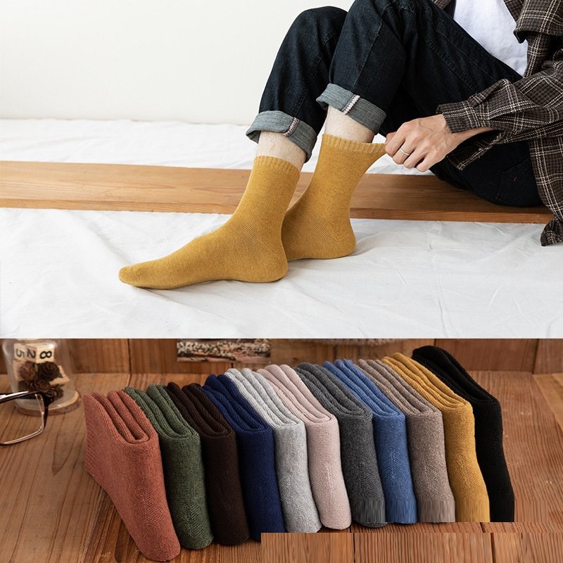 [ LÓT NỈ ] Tất cao cổ lót nỉ siêu dày, siêu ấm phong các unisex T153