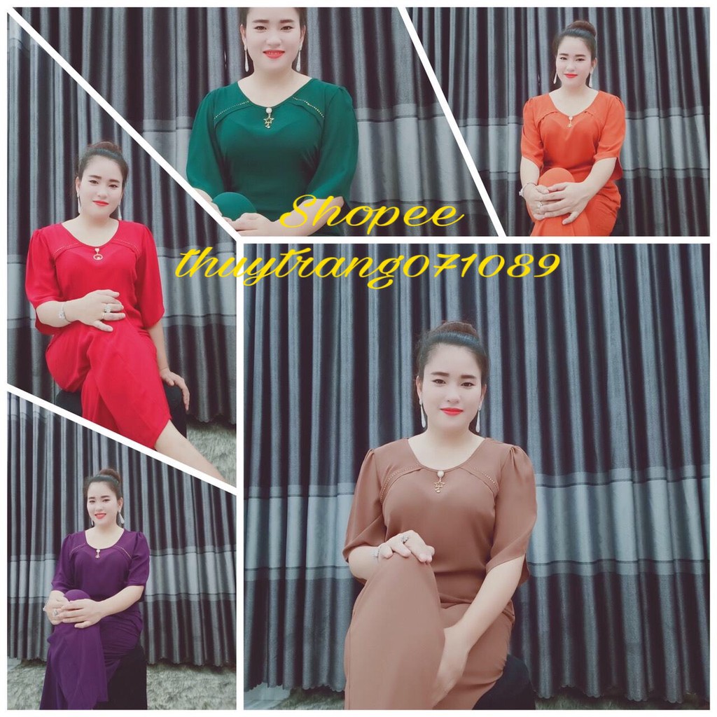 Đồ bộ trung niên, Đồ Bộ Mặc Nhà, Đồ Bộ Đi Chơi Thanh Lịch, Sang Trọng  (CÓ SIZE LỚN/BIGSIZE )(ẢNH THẬT/VIDEO) | BigBuy360 - bigbuy360.vn