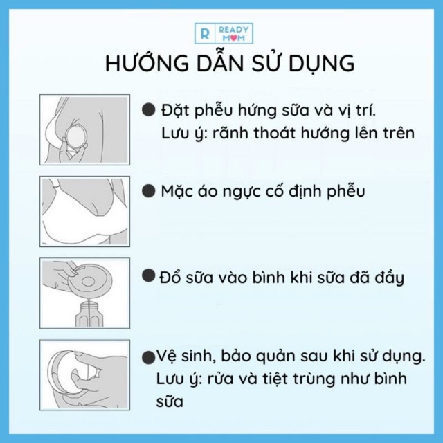 <Có nút đậy chống tràn>Hộp 2 Phễu Hứng Tràn Sữa, Trữ sữa CMBEAR Dành Cho Mẹ Nuôi Con Bú