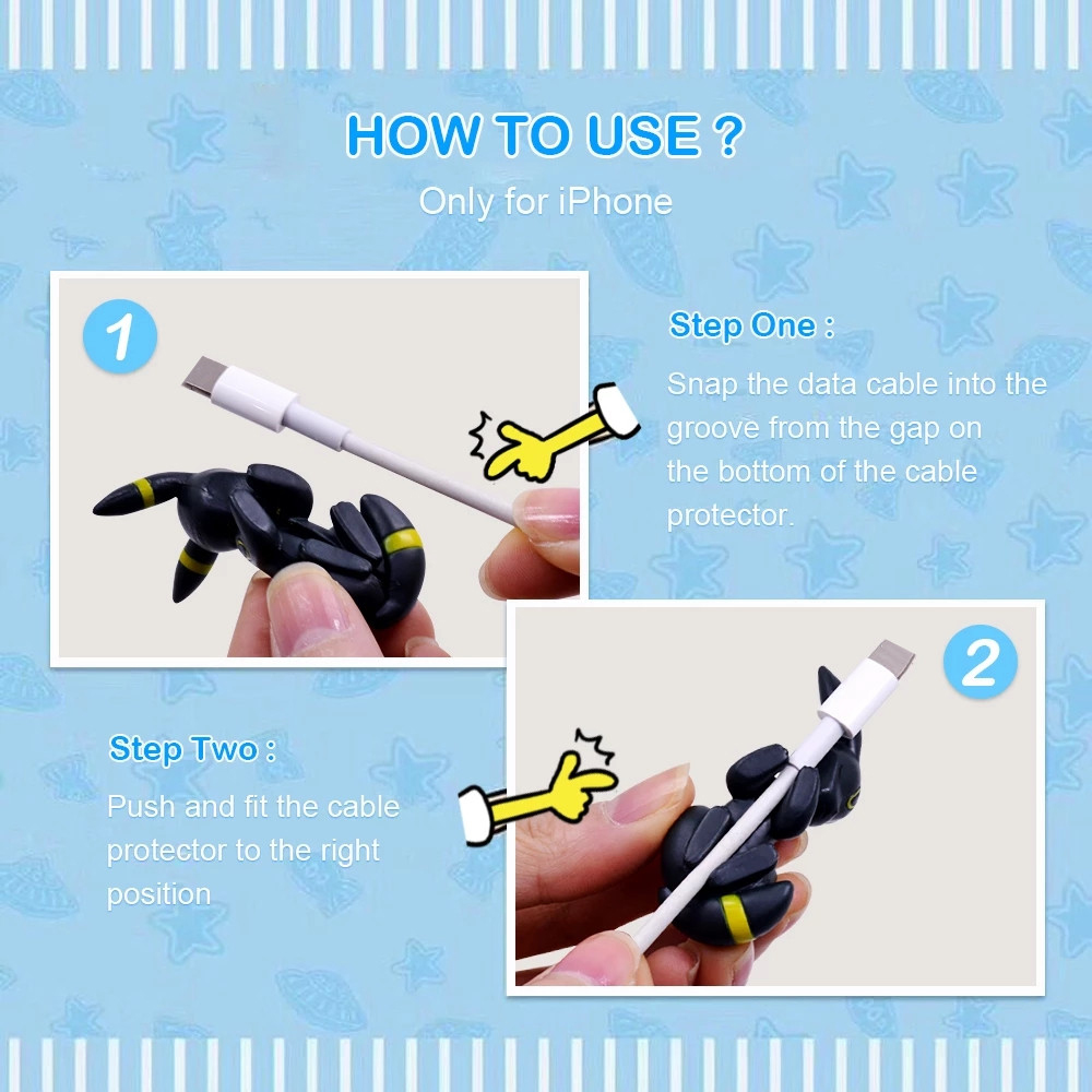 Phụ kiện bảo vệ đầu dây cáp sạc USB kiểu dáng hoạt hình xinh xắn