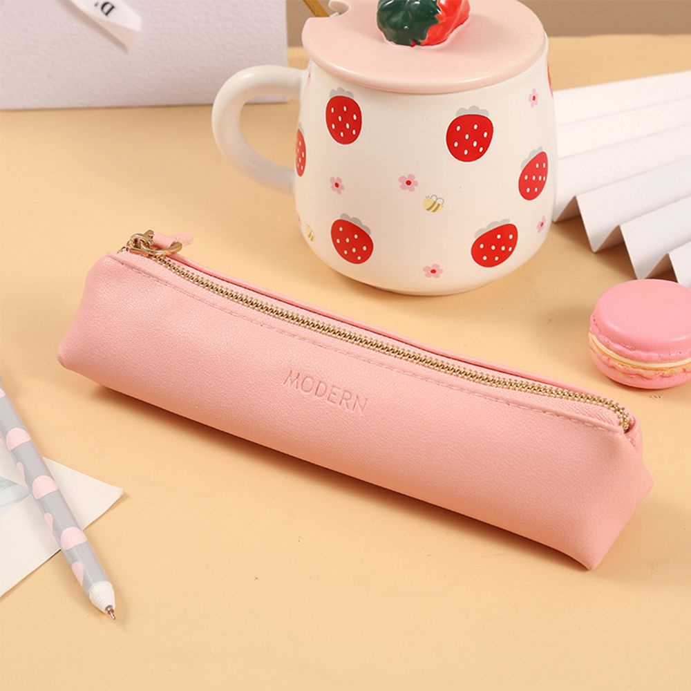 Túi đựng bút mini bằng chất liệu da PU màu kẹo đơn giản tiện dụng