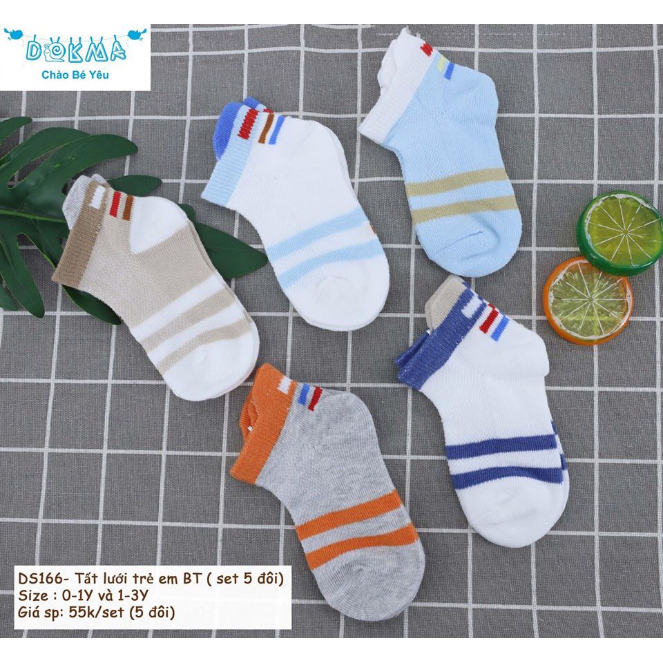 Dokma - Set 5 đôi Tất lưới cho bé 0-3y