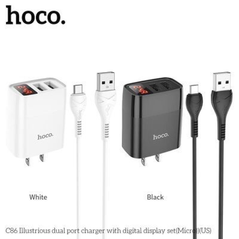 Bộ Sạc Nhanh Hoco C86-/Micro/TypeC-Bảo Hành 12 tháng