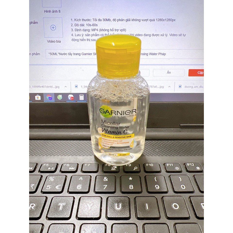 *50ML*Nước tẩy trang Garnier Skin Active Solution Micellar Cleansing Water Pháp