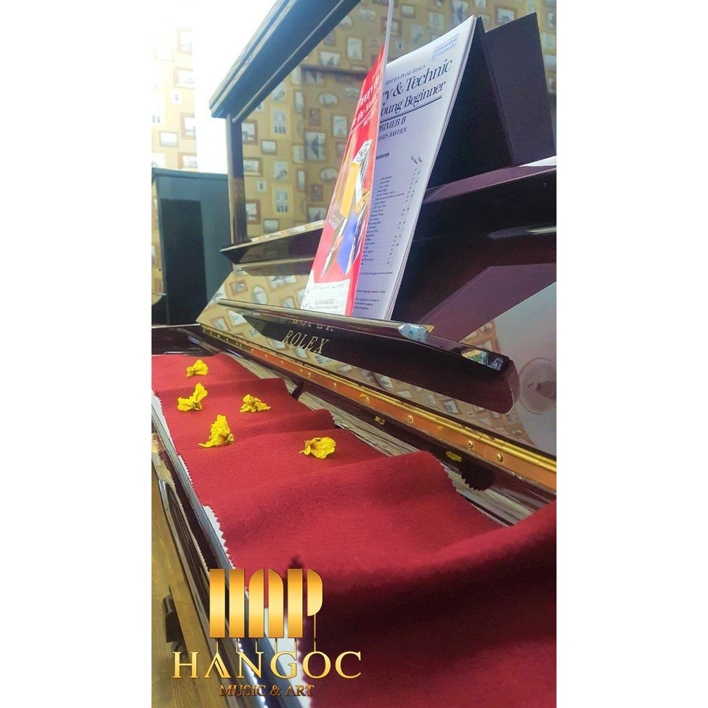 Hà Ngọc Music chuyên Sản phẩm Khăn phủ phím đàn Piano chất liệu cao cấp,màu ĐỎ