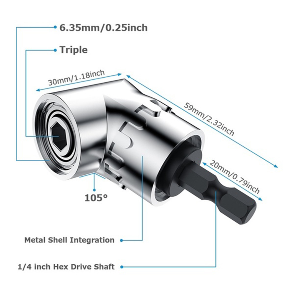 Bộ Đầu Nối Mũi Khoan 1 / 4 &quot;3 / 8&quot; 1 / 2 &quot;Tiện Dụng