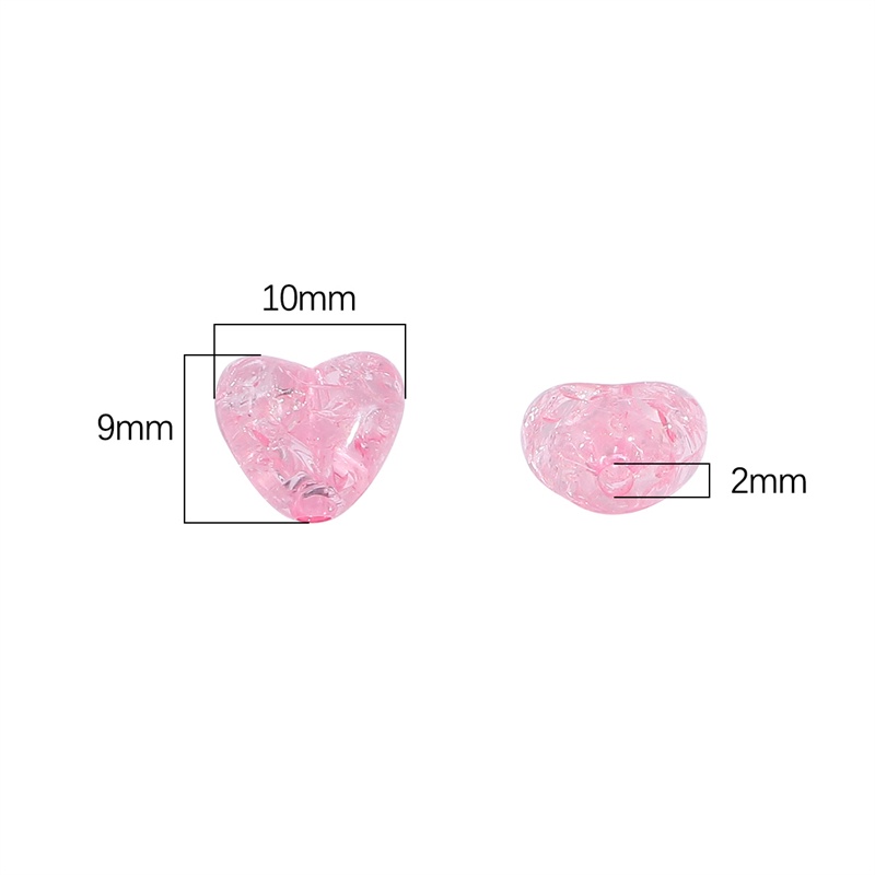 Hạt cườm BEADIA acrylic hình ngôi sao năm cánh/ trái tim kích thước nhỏ dùng làm trang sức thủ công