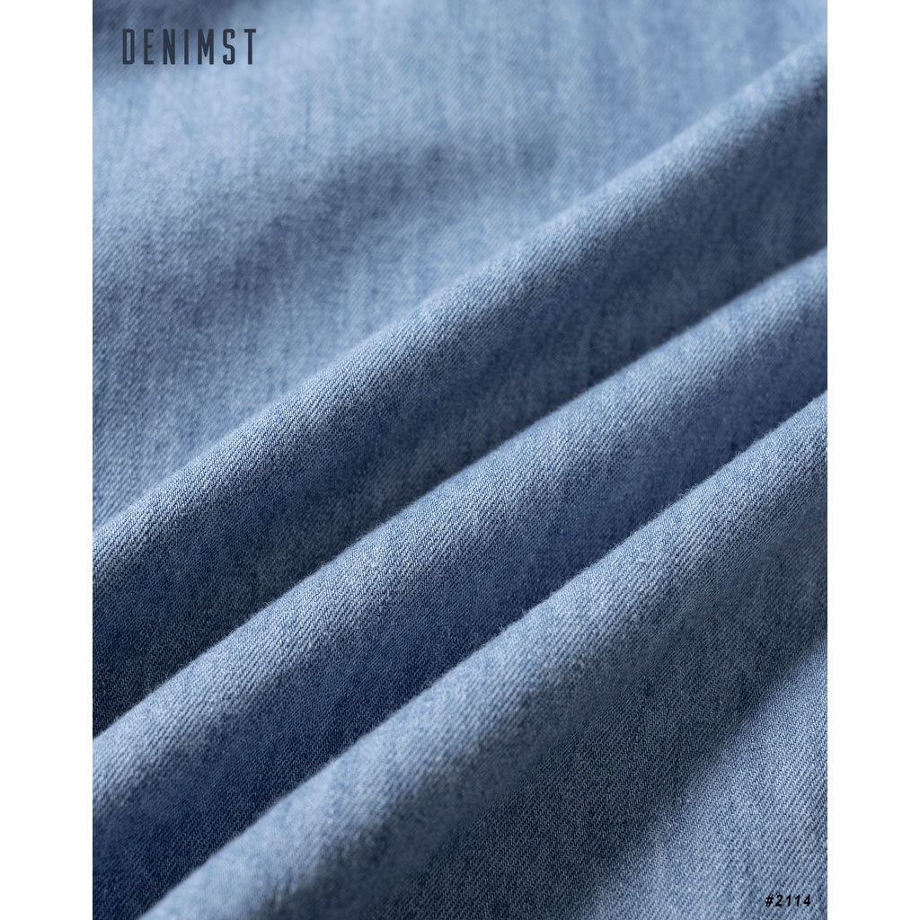 Áo Sơ Mi Nam Denim Ngắn Tay Cao Cấp DENIMST 2114 Chất Denim Dáng Slim Fit
