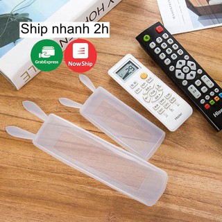 Combo 2 vỏ bọc điều khiển tivi, máy lạnh, chất liệu silicon cao cấp, co giãn vừa nhiều loại điều khiển khác nhau
