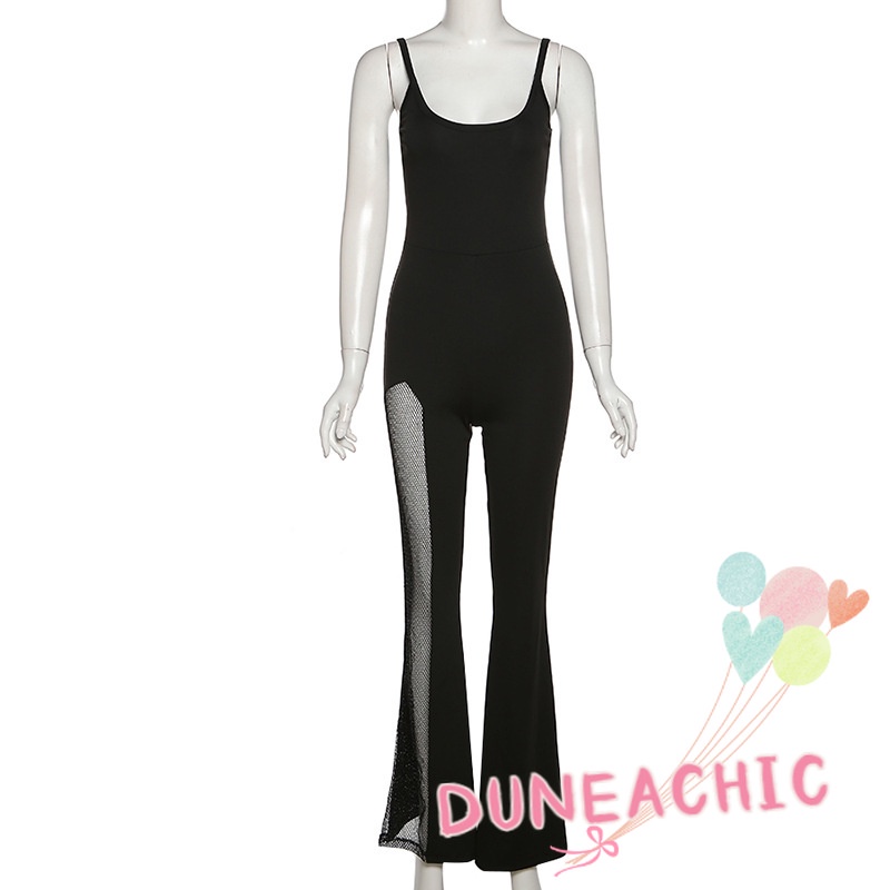 DUNEA Áo liền quần phối lưới thời trang cho nữ