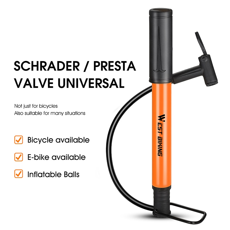 Ống Bơm Xe Đạp Mini Presta &amp; Schrader Thiết Kế Nhỏ Gọn Tiện Lợi