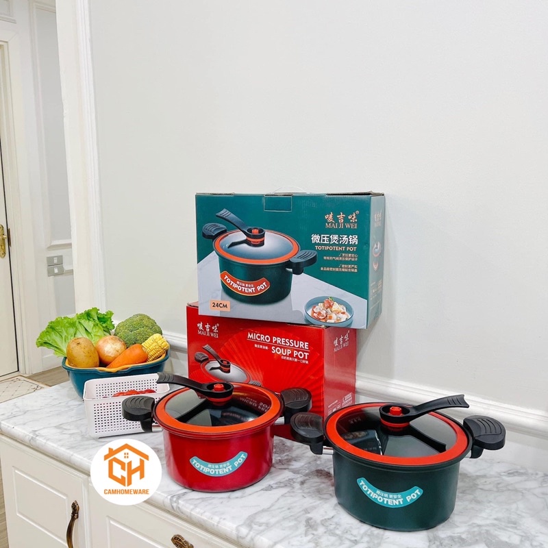 Nồi Áp Suất Chống Dính Xanh Đỏ Dung Tích 3.5L