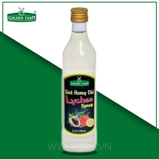 Siro vải lychee syrup golden farm 520ml