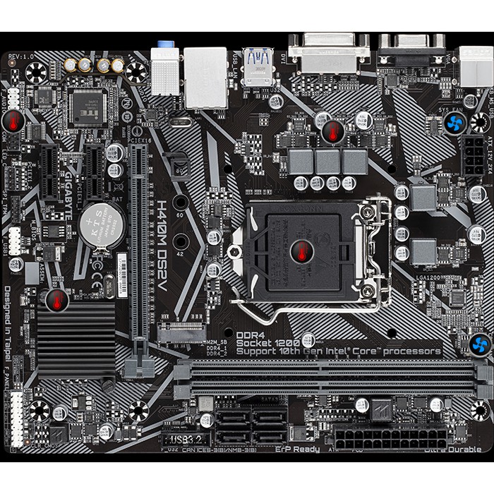 Bo Mạch Chủ Gigabyte H410M-DS2V - New - Chính Hãng - BH 36 Tháng