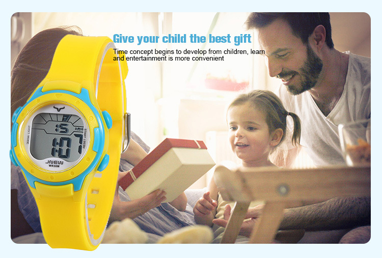 JNEW Đồng hồ trẻ em nam đồng hồ điện tử đa chức năng đơn giản đèn nhiều màu sắc đồng hồ điện tử trẻ em đồng hồ thể thao không thấm nước | BigBuy360 - bigbuy360.vn
